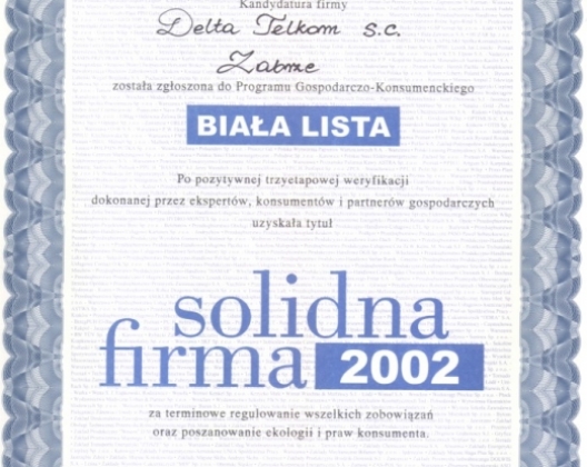 Biała Lista Solidna Firma 2002