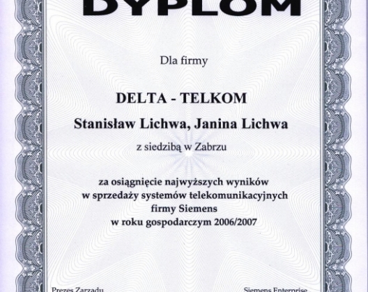 Najwyższe wyniki sprzedaży 2006/2007